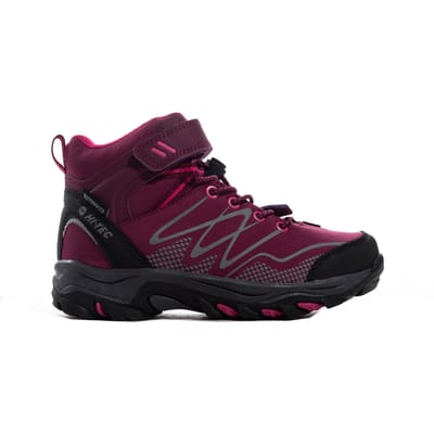 Hi-Tec Blackout Mid Polyester Soft Shell Meisjes Donkerroze/Fuchsia Wandelschoenen