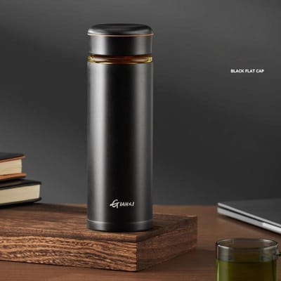 Kantoor Zakelijke Stijl Glazen Thermosbeker Thee Scheiding Thermosfles Thermosbeker Vacuümfles Theeset Theekop gray