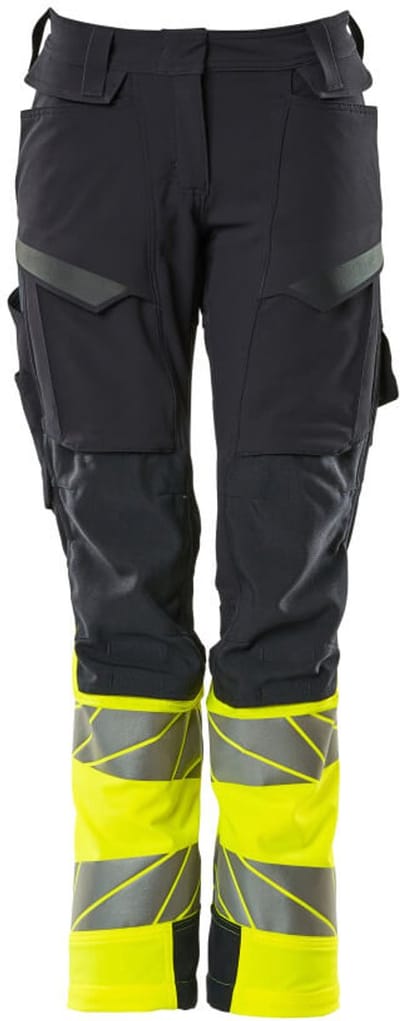 Mascot Accelerate Safe Broek met kniezakken 19178-511 - donkermarine/hi-vis geel - C38 - 76