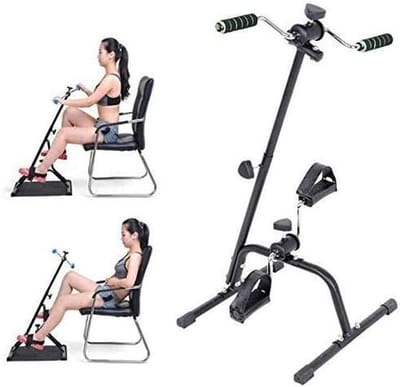 Hometrainer Armen Benen - Pedaal Trainer - Spierversteviging Bloedsomloop - Opvouwbaar Compact Ontwerp - 73-96 cm Hoog - Zwart