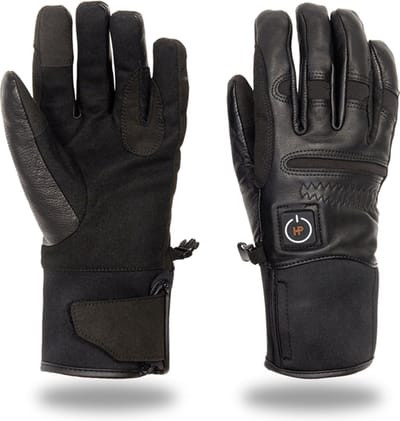 HeatPerformance® NATURE | Verwarmde dames handschoenen - zwart - leer - accu - maat XS