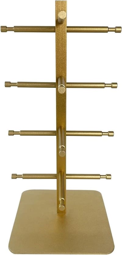 Brillenhouder - Opbergrek - Netjes Opbergen - Voor 4 Paren - 15x14x33 cm - Metaal