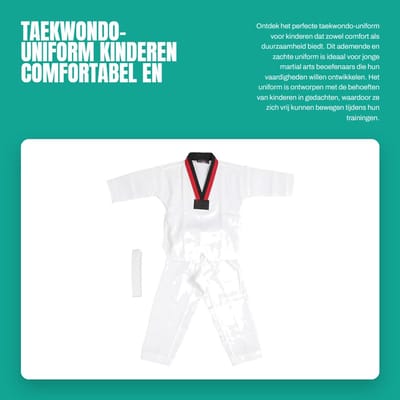 Dailygoods- Taekwondo Uniform Comfortabel - Duurzaam - Ademend - Zacht - Sportkarateuniform - Voor Kinderen - Martial Arts Uniform