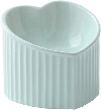 Verhoogde keramische kattenvoerbak - Anti-braak, comfortabele eetervaring - Geschikt voor magnetron en vaatwasser - Mintgroen design