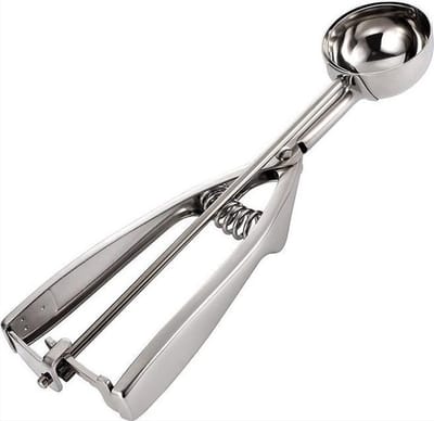New Age Devi - ijsboltang -, oliebollentang -, ijs schep -, oliebollen schep -, oliebollen maken -, portioneerlepel - 40 MM - RVS