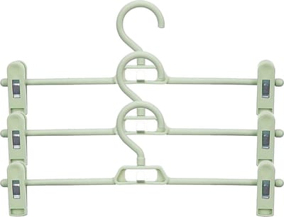 Kipit - broeken/rokken kledinghangers - set 8x stuks - groen - 32 cm - Kledingkast hangers/kleerhangers/broekhangers