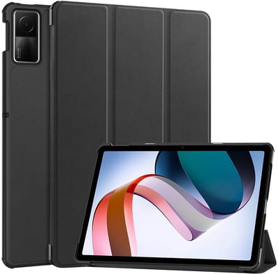 Cazy tablet Hoes geschikt voor Xiaomi Redmi Pad SE - TriFold Bookcase - Zwart