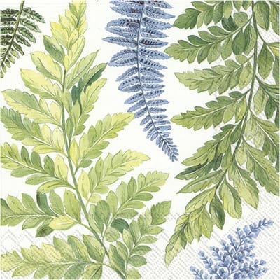 Feest servetten Botanisch thema - 20x - Groen - 3-laags - bladeren - 33 x 33 cm