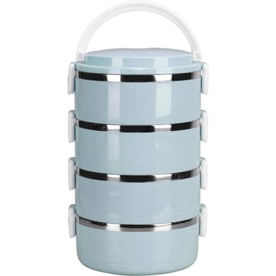 Boîte à déjeuner Bento portable en acier inoxydable 304, récipient à déjeuner isotherme, récipients de stockage alimentaire pour l'école, le bureau L white