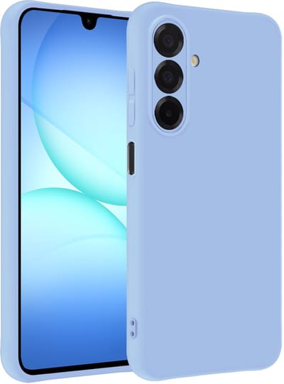Hoesje - Geschikt voor Samsung Galaxy A17 - Sterk & Shockproof - Siliconen Case - Hoes Cover - Telefoonhoes - Lichtblauw