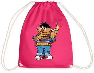 Sesamstraat Ernie Banana Telefoon Gymtas