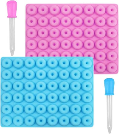 Siliconen Mini Donut Vormpjes - 2 Stuks voor DIY Muffins, Koekjes en Chocolade Cakes in Polar Bear Vorm