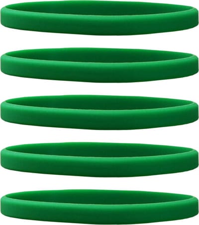 Dinilu - 60 x Smalle Siliconen Armbandjes Groen - voor Kinderen