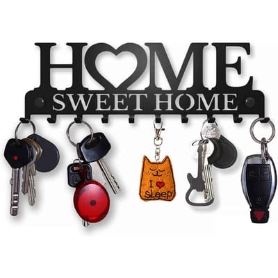 1 st. aan de muur bevestigde decoratieve sleutelhanger van Sweet Home, sleutelhangerhaak voor aan de muur, creatieve sleutelhanger voor voordeur