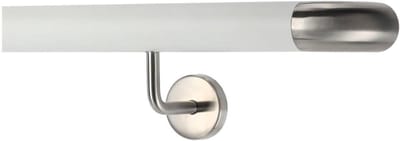 Trapleuning Roestvrijstaal - Wandleuning Binnen - Veiligheid Trap - Gepoedercoat Wit - 310 cm - Wit