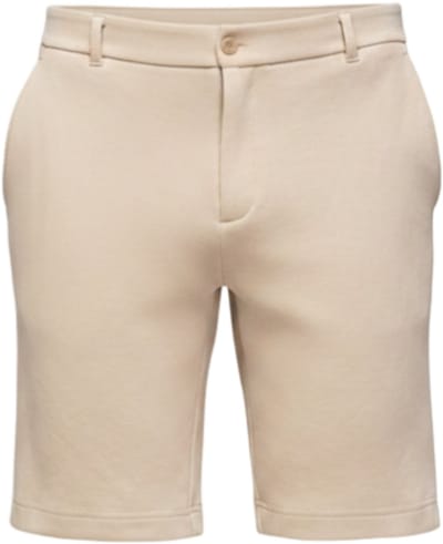 OMBRE Korte Broek - Slim Fit - Katoen - Knopen Zand S