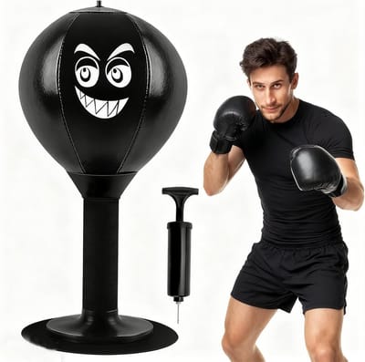 Punchingbal met Zuignap en Pomp voor Stressverlichting, Ideaal voor Kantoor en Thuis, Inflatable Bokszak en Anti-Stress Speelgoed voor Volwassenen