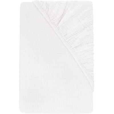 LIVARNO Mousseline hoeslaken 90-100 x 200 cm (wit)