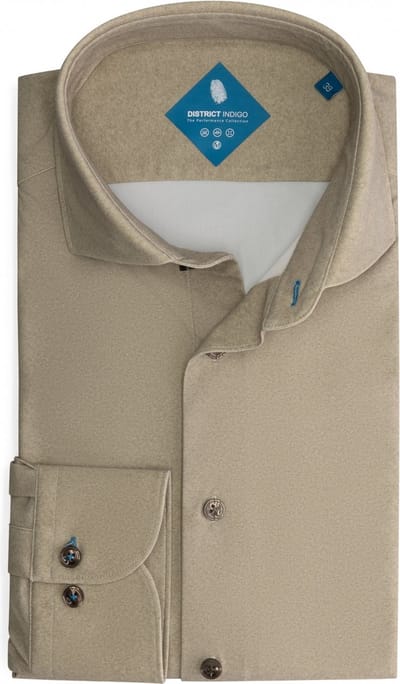 District Indigo Performance Overhemd Beige (7.32.025.742 - 346)