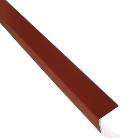 Aluminium Gusset Aluminium Edge Plate Angle 90° Aluminum Angle 2m Long Oxidrot Red Dark Red RAL 3009 (50mm x 50mm x 2000mm)
