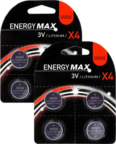 EnergyMax knoopcel batterijen budget voordeelset - CR2032 - 8x stuks