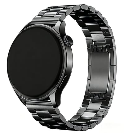 Strap-it Stalen 'One Push' bandje geschikt voor Samsung Galaxy Watch 3 45mm / Watch 1 46mm / Gear S3 - Polar Vantage M3 / M2 / M / V3 / Polar Grit X / X Pro / X2 Pro - Huawei Watch GT 1/2/3/4 46mm/ GT 5 (Pro) (46mm) - Donkergrijs