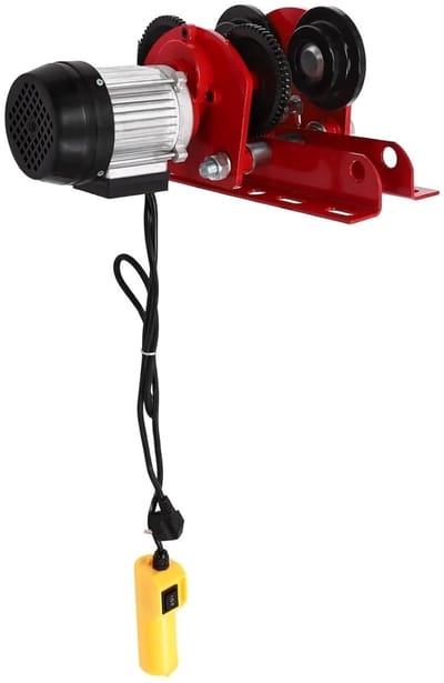 Elektrische Takel - Motorlier Lierkatrol - Zware Lasten Heffen - Verstelbare Breedte - 1 Ton Capaciteit - Grijs
