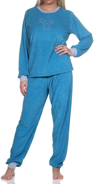 Normann badstof pyjama voor dames Loungewear met sterrenmotief - ook in oversize