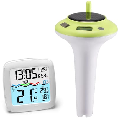 ZMR® Zwembad Thermometer - Waterthermometer - Zwembad Thermometer Drijvend - Groen - 18cm x 12cm x 11cm