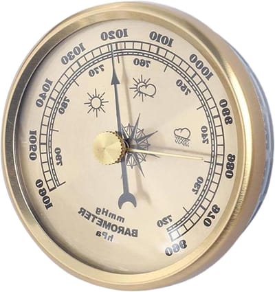 Weerstation Barometer - Thermometer Hygrometer - Weer Voorspellen - Contrast Naald - 7 cm - Transparant