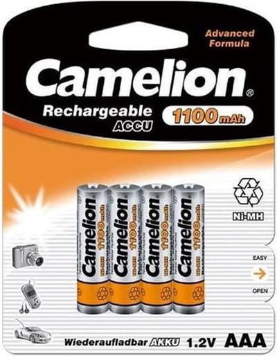 Camelion AAA | 1100 mAh | Oplaadbare batterijen | 4 stuks | Rechargeable battery Nikkel-Metaalhydride (NiMH)