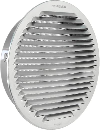 Ronde Inbouwgrill voor Ventilatiekanaal Ø 200 mm