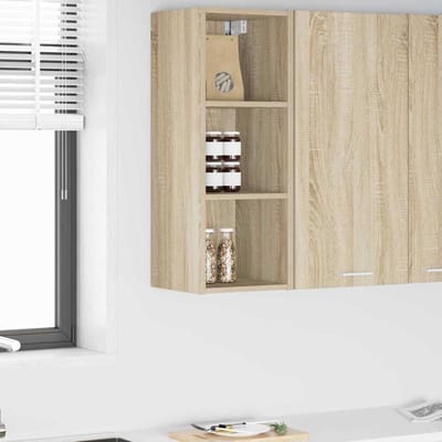 vidaXL - Hangkast - Sonoma - Eik - 30 - x - 29,5 - x - 80 - cm - Bewerkt - hout