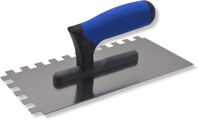 Tegelspaan Tandkam - Lijmkam Mortelspaan - Tegels Lijmen - Ergonomische Greep RVS - 12x12mm 27cm