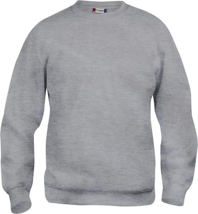 Clique Basic Roundneck Junior 021020 - Grijs-melange - 90-100