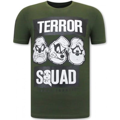 T-shirt Heren met Opdruk - Beagle Boys Squad - Groen