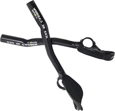 Triathlon stuurmontage voor racefiets, aerodynamische stuurpen 3K glanzend zwart, 31.8 * 340mm, lichtgewicht en duurzaam