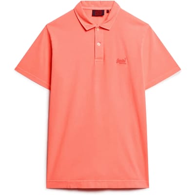 Superdry Poloshirt Essential Logo Neon Jersy Polo M1110419a Fiery Coral Mannen Maat - L