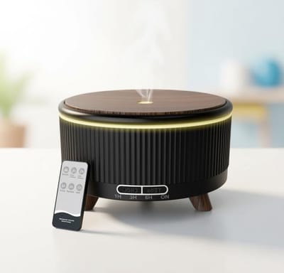 Maison Elara Ultrasone Aromatherapie Diffuser 500 ml - Stil - Timer - Automatische Uitschakeling - Afstandsbediening - Grote Ruimtes tot 45 m² - Zwart