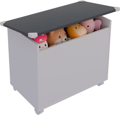 VCM Holztruhe | Maße ca. H. 54 x B. 68 x T. 39 cm | Rollen | Kiste für alle Wohnräume | Aufbewahrungsbox | Kiste - Bosula M