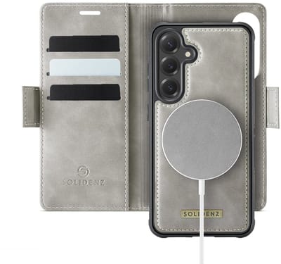 Solidenz hoesje – Geschikt voor Samsung Galaxy S26 – Luxe 2-in-1 Hoesje geschikt voor MagSafe – Afneembare case – Beige