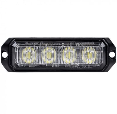 LED bumperflitser - 4-LED 12V - 24V - WIT - IP67 - R10