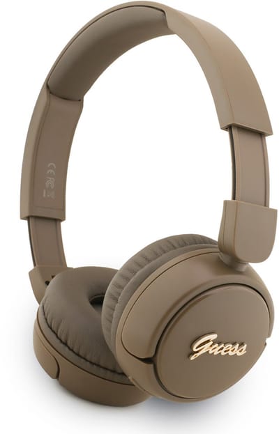 Guess On-Ear Hoofdtelefoon - Metalen Script Logo - Bruin