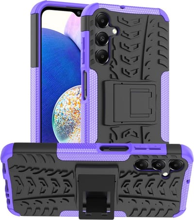Coverup Hoesje - Geschikt voor Samsung Galaxy A15 Hoesje - Coverup Rugged Kickstand Back Cover - Paars