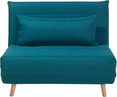 SETTEN - Slaapbank 1-zit - Groenblauw - Polyester