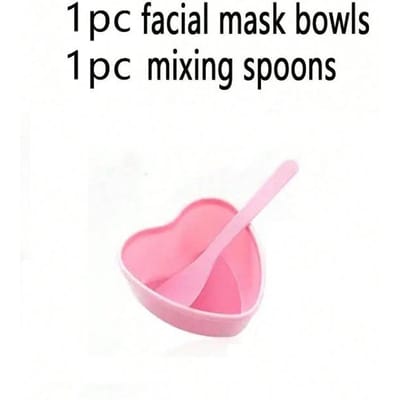 1 pièce Rose Forme de Cœur Ensemble de Bols à Mélanger pour Masque Facial, Bol à Masque Facial avec Bâtonnet Mélangeur Plastique Outil de Mélange DIY pour Soin de la Peau, Outil de Beauté Spa pour Femmes rose