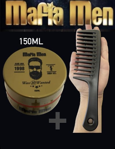 Mafia Men Haarwax 10 Wanted (150ml) - Mafia Men Kam - Grove kam