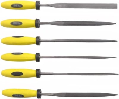 Naaldvijlen Set - Mini Diamantvijlen - Precisiewerk Vormgeven - Zes Verschillende Vormen - 20 cm Lengte