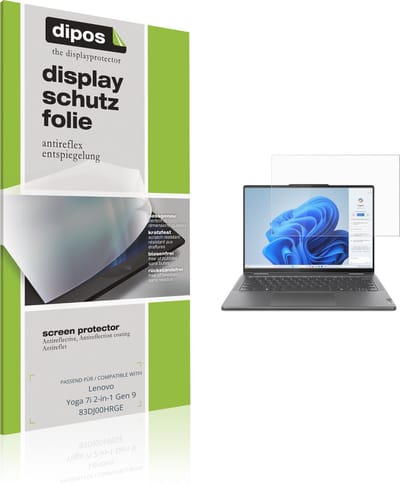 dipos – 2x Matte Beschermfolie geschikt voor Lenovo Yoga 7i 2-in-1 Gen 9 83DJ00HRGE | Krasbestendige & antireflecterende Screenprotector Ultra-Thin