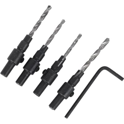 4 stuks Verzinkboor Conische Ronde Klepsteel Sleutel Handgereedschap Houtbewerking Accessoire